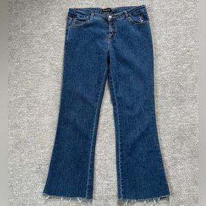 Playboy Raw Hem Flare Jeans